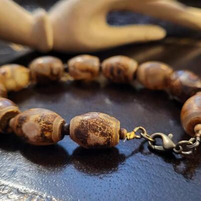 Lot 291: Faith Cross Christian Stone Bracelet Cuff Costume Jewelry