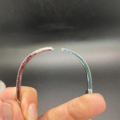 Set of 3 Silvertone Cuff Bangle Bracelets