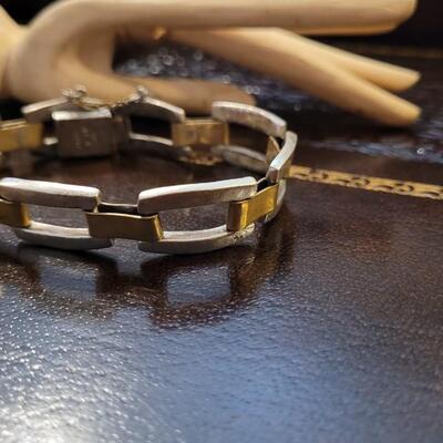 Lot 297: Vintage TAXCO Sterling Silver Bracelet 