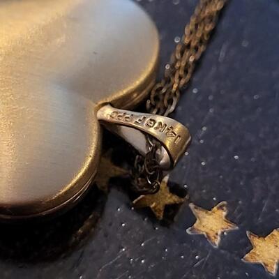 Lot 299: Vintage Gold Plated Lover's Locket and Necklace 