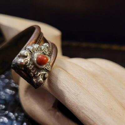Lot 300: Vintage Copper Cuff Bracelet w/ Sanskrit 
