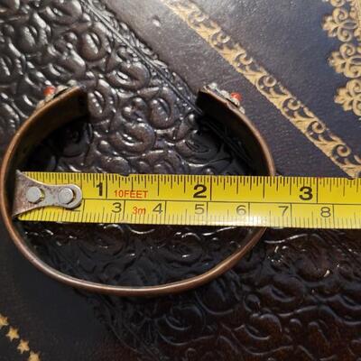 Lot 300: Vintage Copper Cuff Bracelet w/ Sanskrit 