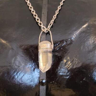 Lot 301: Vintage Necklace w/ Crystal Pendant 