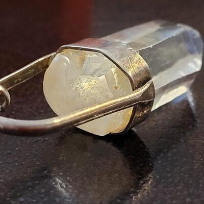 Lot 301: Vintage Necklace w/ Crystal Pendant 