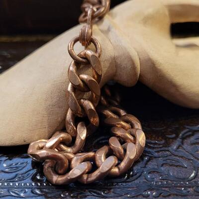Lot 303: Vintage Copper Cuban Link Heavy Link Bracelet