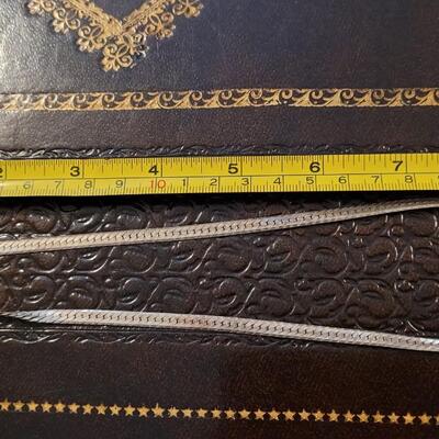 Lot 304: Unpolished Sterling Silver Herringbone Necklace 