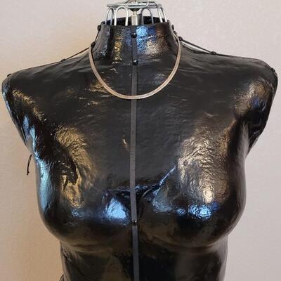 Lot 304: Unpolished Sterling Silver Herringbone Necklace 