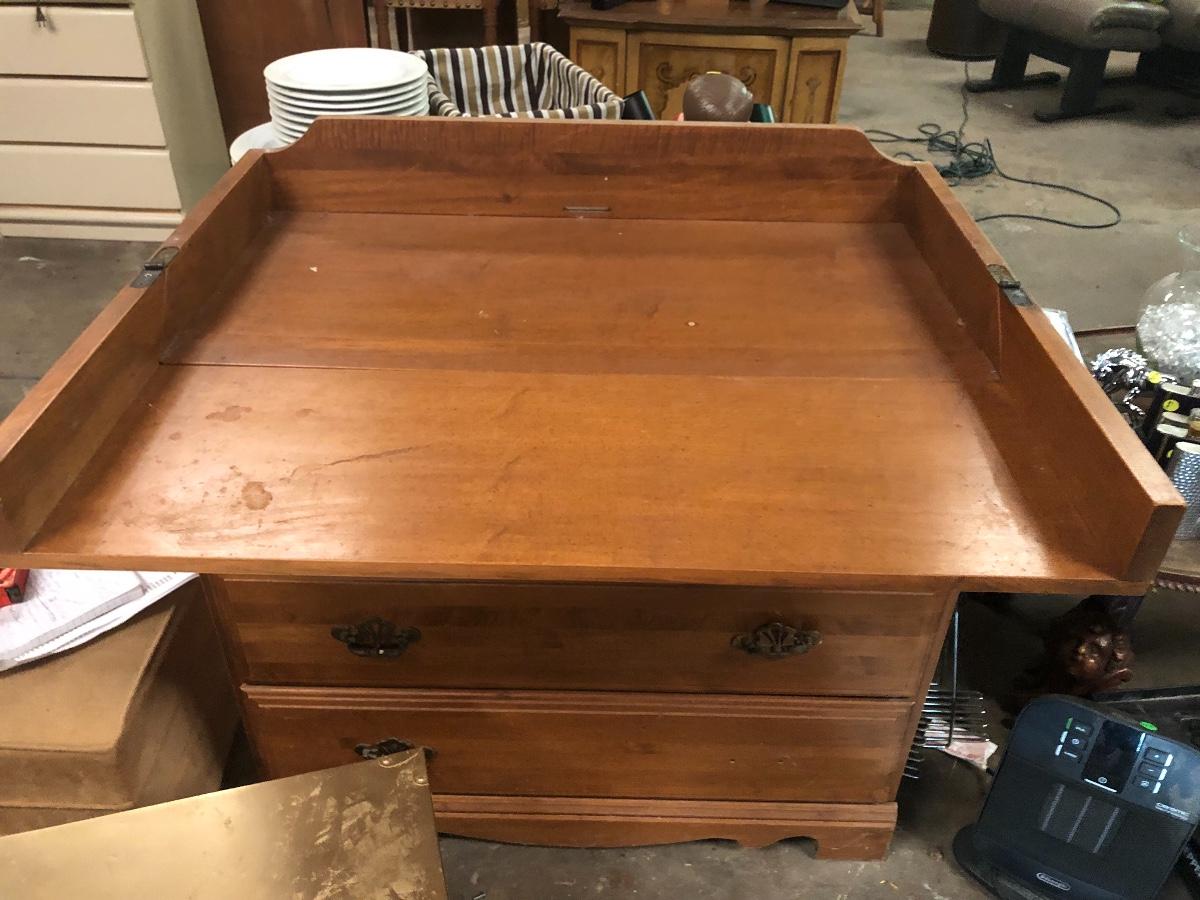 Vintage solid wood changing table | EstateSales.org