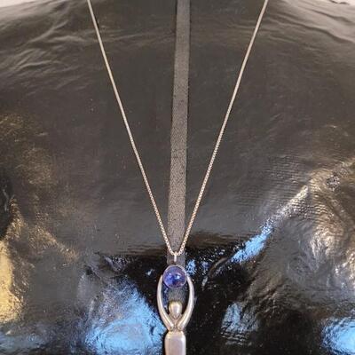 Lot 309: Sterling Silver Goddess Necklace and Sterling Designer Pendant