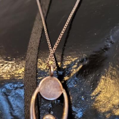 Lot 309: Sterling Silver Goddess Necklace and Sterling Designer Pendant