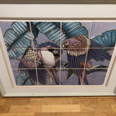 Gorgeous framed tile art picture