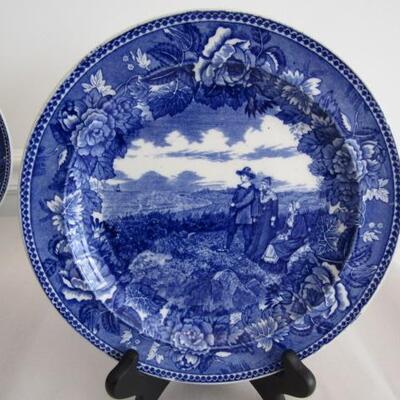 4 Collectible Blue and White Plates by Wedgwood