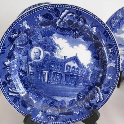 4 Collectible Blue and White Plates by Wedgwood