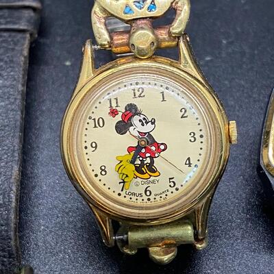 Mixed Lot of Disney Mickey Minnie Mouse Watches Parts or Repair