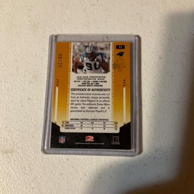 Julius peppers leaf certified jersey patch card