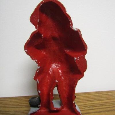 Vintage Cast Iron 'Santa Claus' Door Stop- 7 1/2" Tall