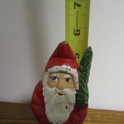 Antique Cast Iron 'Santa Claus' Bank- 5 1/2" Tall
