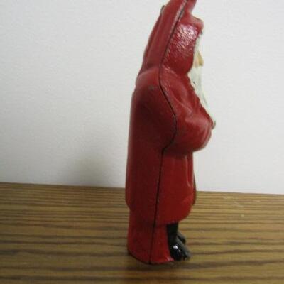 Antique Cast Iron 'Santa Claus' Bank- 5 1/2" Tall