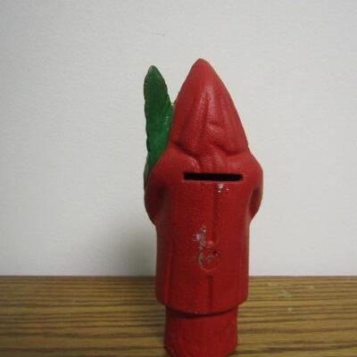 Antique Cast Iron 'Santa Claus' Bank- 5 1/2" Tall