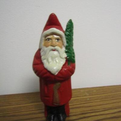 Antique Cast Iron 'Santa Claus' Bank- 5 1/2" Tall