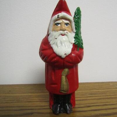 Antique Cast Iron 'Santa Claus' Bank- 5 1/2" Tall