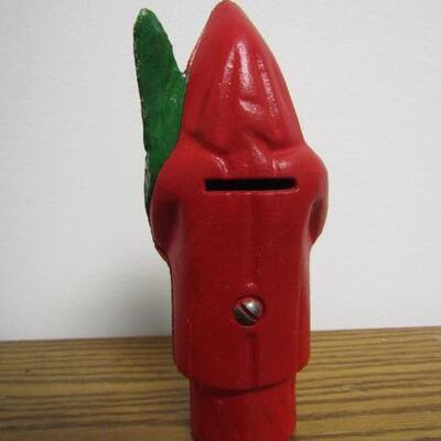 Antique Cast Iron 'Santa Claus' Bank- 5 1/2" Tall