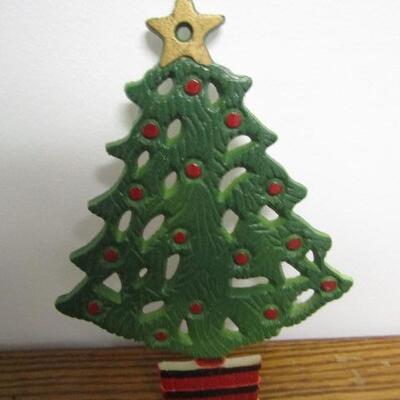 Vintage Cast Iron Christmas Tree Trivets
