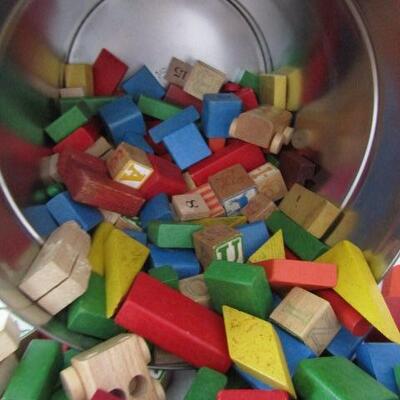 Collection of Assorted Wooden Building Blocks
