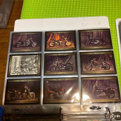 Two binders of Harley Davidson cards