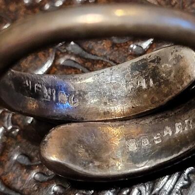 Lot 315: Vintage Mexico Sterling? Artist Designer Ring