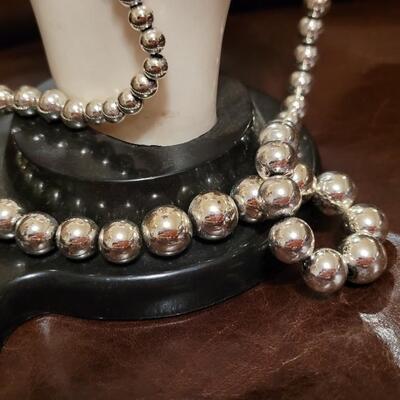 Lot 319: (2) Costume Jewelry Necklaces Silver Tone 