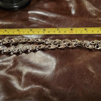 Lot 319: (2) Costume Jewelry Necklaces Silver Tone 