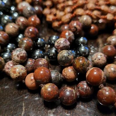 Lot 326: (3) Beaded Costume Jewelry Necklaces 