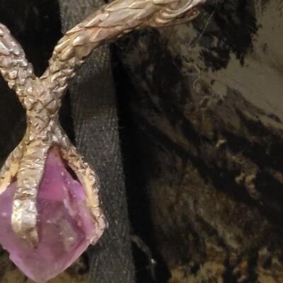 Lot 333: 32" Dragon Claw Clutching Amethyst 