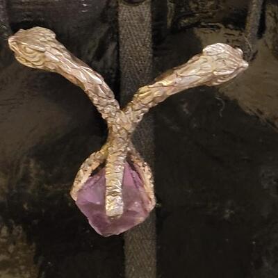 Lot 333: 32" Dragon Claw Clutching Amethyst 