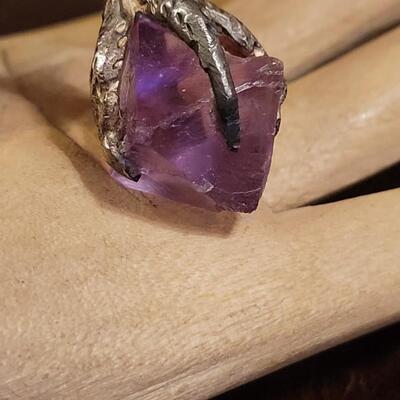 Lot 333: 32" Dragon Claw Clutching Amethyst 