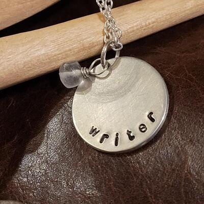 Lot 334: 21" GOD Pendant Necklace & 20" Writer Pendant Necklace 