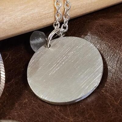 Lot 334: 21" GOD Pendant Necklace & 20" Writer Pendant Necklace 