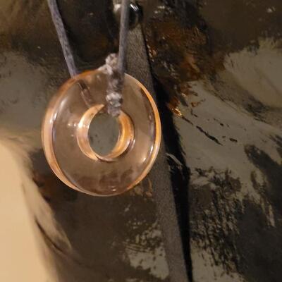 Lot 336: Crystal and Yellow Glass Circle Necklaces