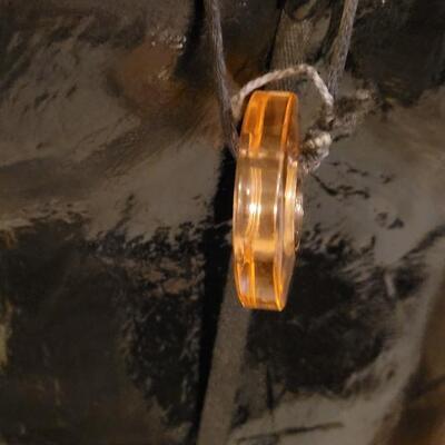 Lot 336: Crystal and Yellow Glass Circle Necklaces