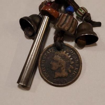 Lot 341: Vintage 1890's Indian Head Penny Chime Earrings 