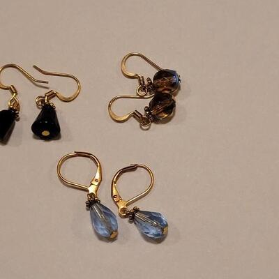 Lot 348: (3) Crystal Bead Earrings 