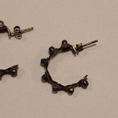 Lot 350: Sterling Silver Thailand Earrings 