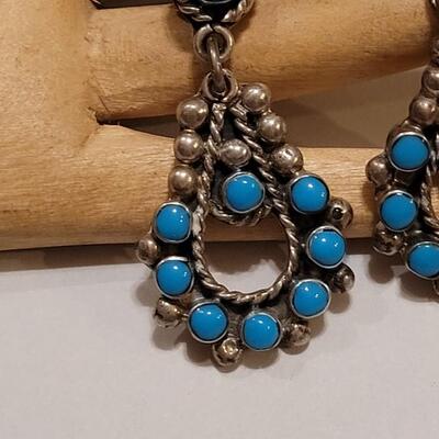 Lot 351: Sterling Silver Taxco Earrings