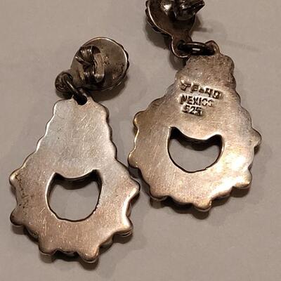 Lot 351: Sterling Silver Taxco Earrings