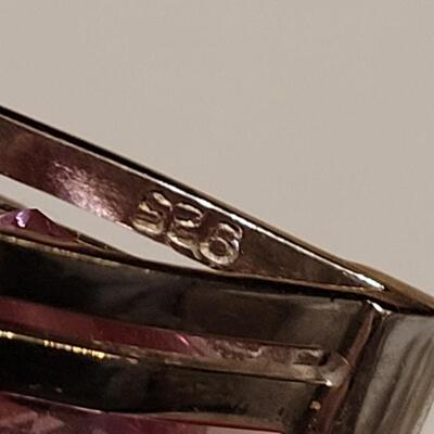 Lot 356: Sterling Silver Pink Tourmaline Pendant 