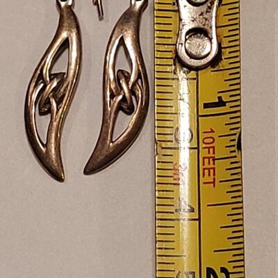 Lot 357: Sterling Silver Celtic Earrings 