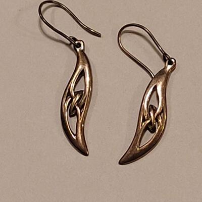 Lot 357: Sterling Silver Celtic Earrings 