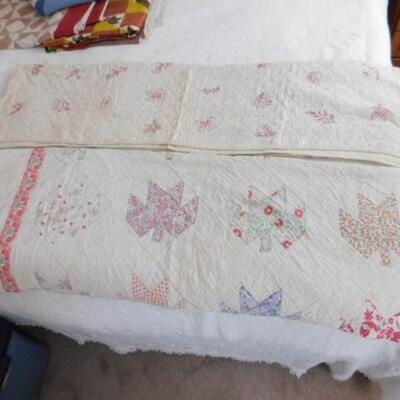 Pair of Vintage Hand Cut, Hand Sewn Quilts