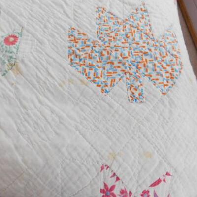 Pair of Vintage Hand Cut, Hand Sewn Quilts